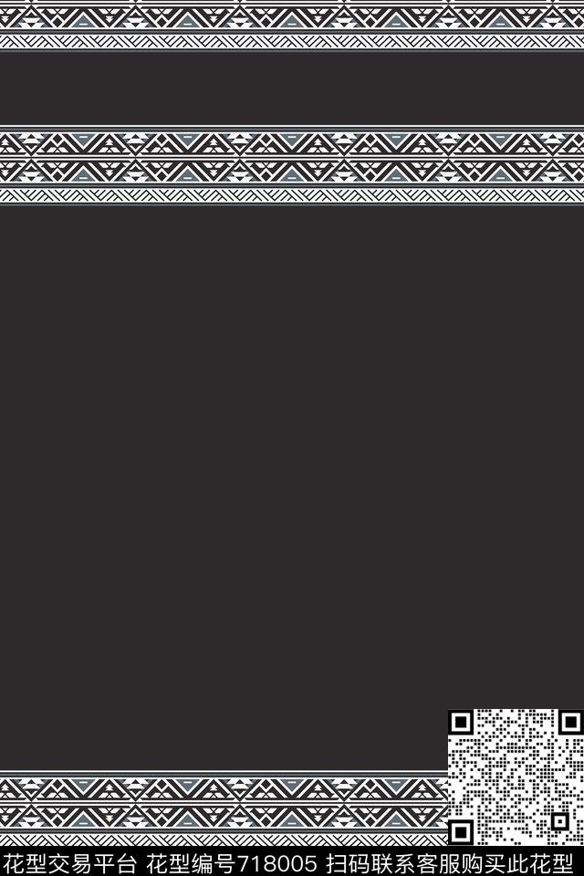 ZH-19.jpg - 718005 - 不规则几何 几何 文化民族风 - 数码印花花型 － 男装花型设计 － 瓦栏