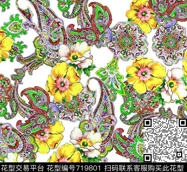 X385.jpg - 719801 - 花卉 时尚 佩斯利 - 数码印花花型 － 女装花型设计 － 瓦栏