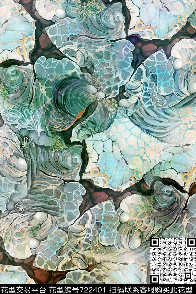 20161019肌理卵石-2.jpg - 722401 - 肌理图案 卵石贝壳 龟纹 - 数码印花花型 － 女装花型设计 － 瓦栏