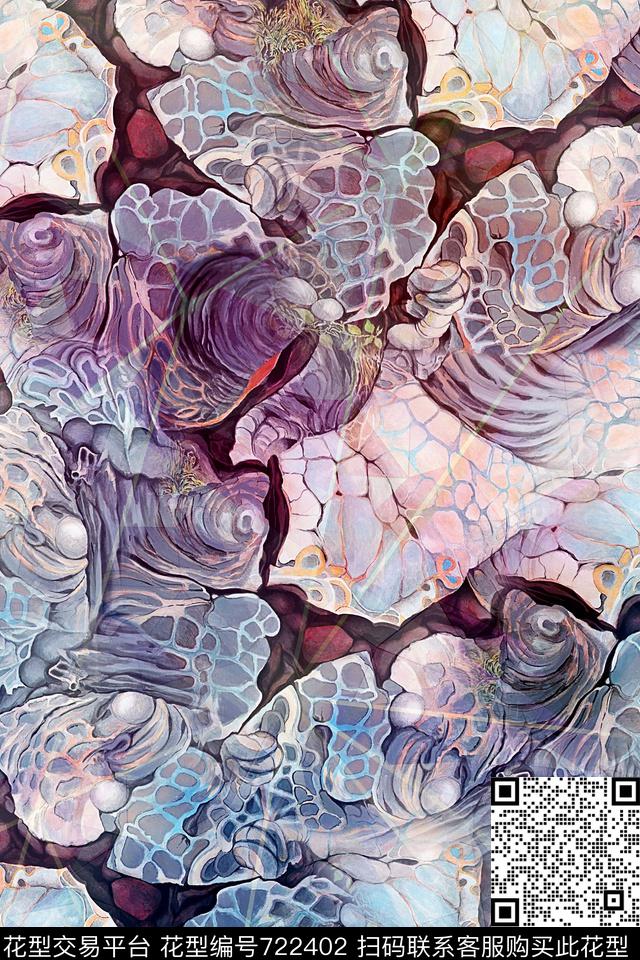20161019肌理卵石-3.jpg - 722402 - 肌理图案 卵石贝壳 龟纹 - 数码印花花型 － 女装花型设计 － 瓦栏