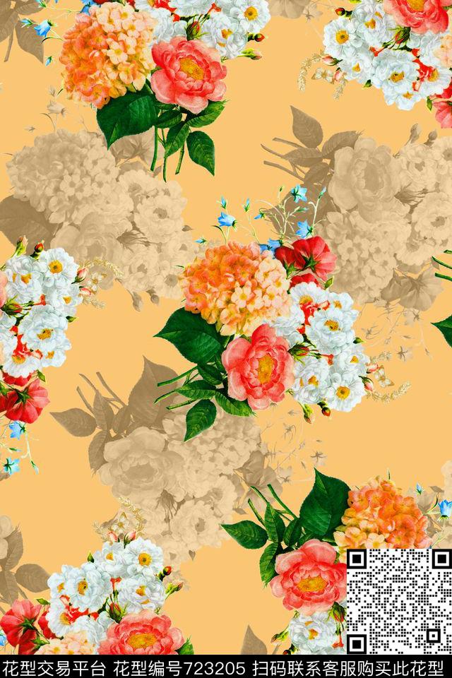 2016-10-13水彩花卉2.jpg - 723205 - 浪漫 水彩 花卉 - 数码印花花型 － 女装花型设计 － 瓦栏
