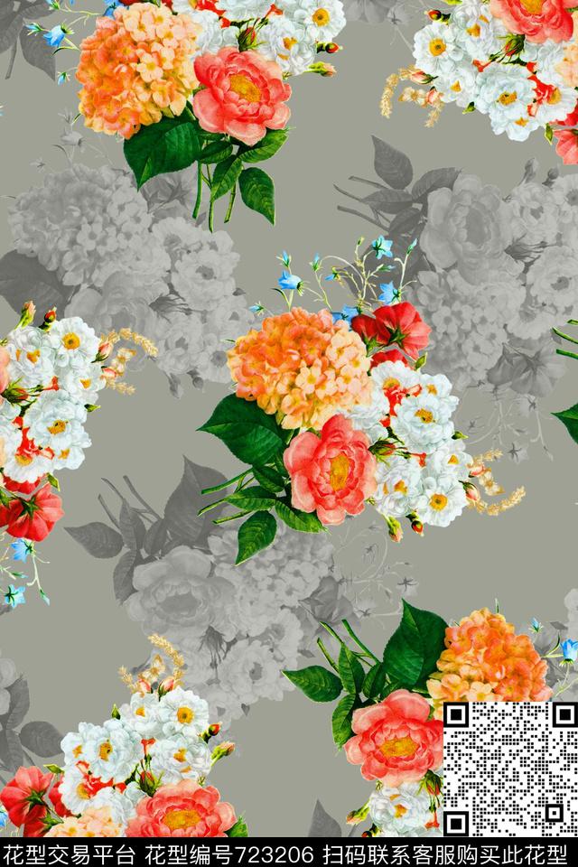2016-10-13水彩花卉3.jpg - 723206 - 浪漫 水彩 花卉 - 数码印花花型 － 女装花型设计 － 瓦栏