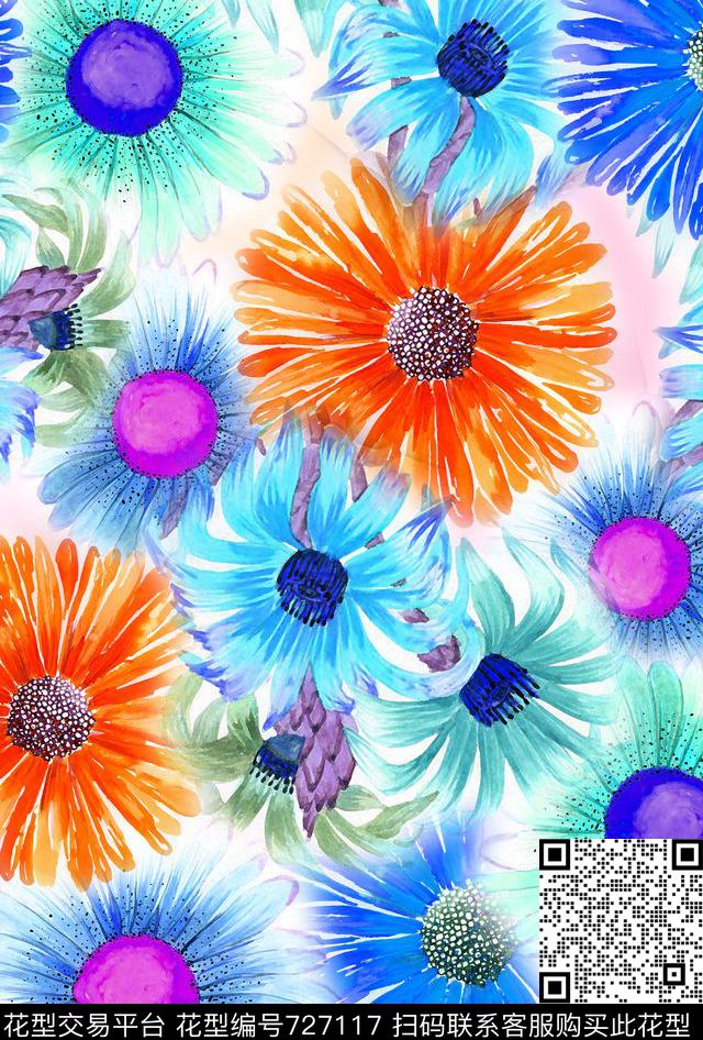 20161024-2.jpg - 727117 - 花卉 女装 丝巾长巾方巾不定位 - 数码印花花型 － 女装花型设计 － 瓦栏