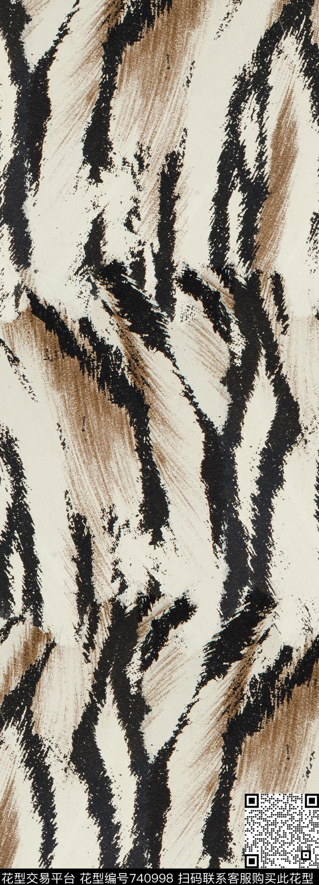 13.jpg - 740998 - 动物纹 围巾 豹纹 - 数码印花花型 － 长巾花型设计 － 瓦栏