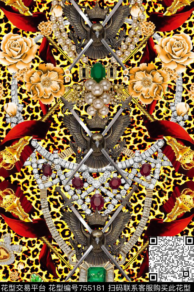 147.1.jpg - 755181 - 珠宝 钻石 项链 - 数码印花花型 － 女装花型设计 － 瓦栏