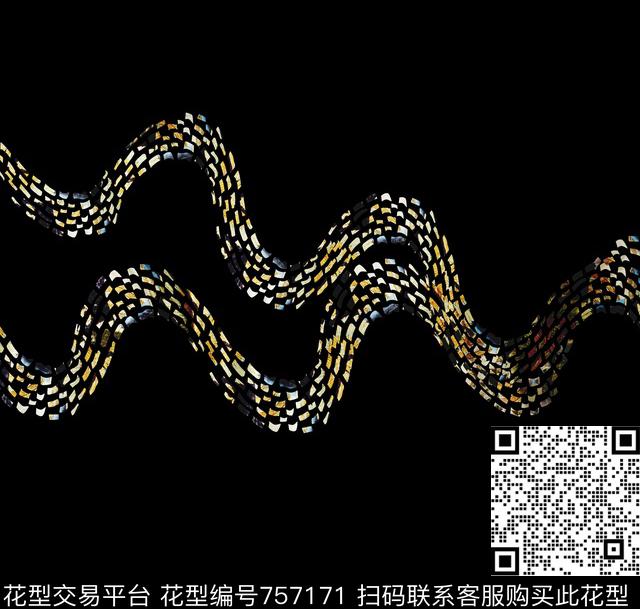 胸花图案大牌风胸前独幅数码印花花型下载（图片编号: 757171） - 瓦栏（Walan）
