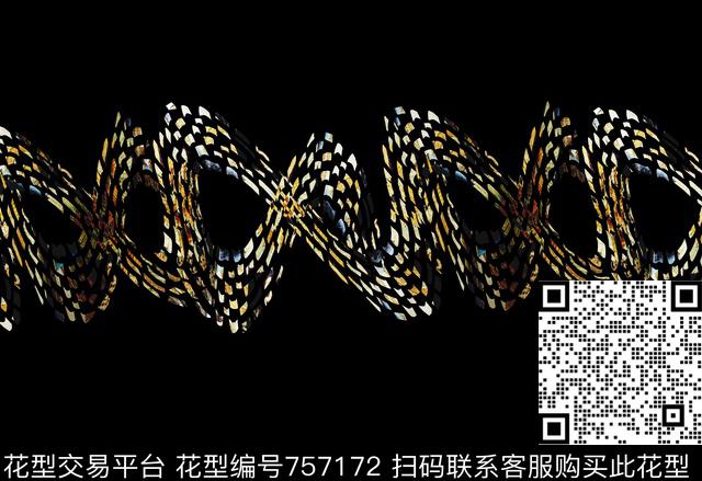 胸花图案大牌风胸前独幅数码印花花型下载（图片编号: 757172） - 瓦栏（Walan）