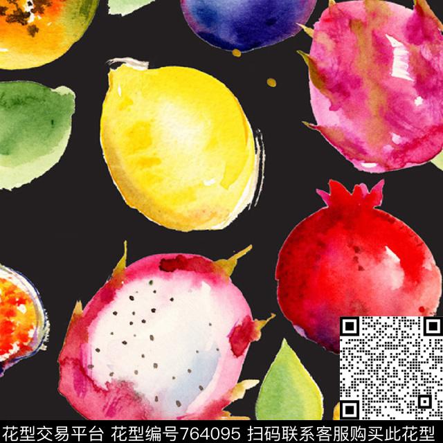水果儿童卡通礼品包装数码印花花型下载（图片编号: 764095） - 瓦栏（Walan）