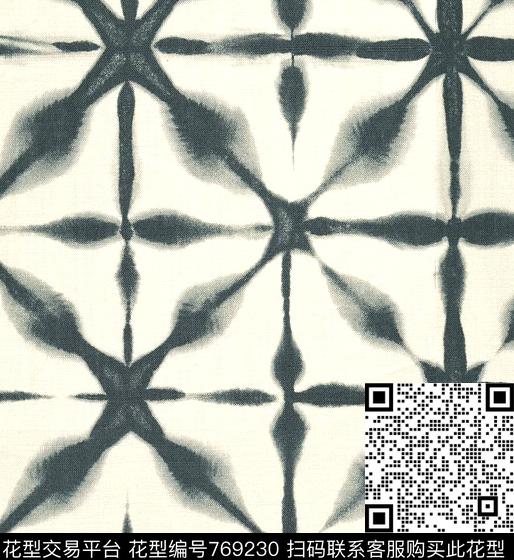 笔触方格水彩肌理数码印花花型下载（图片编号: 769230） - 瓦栏（Walan）