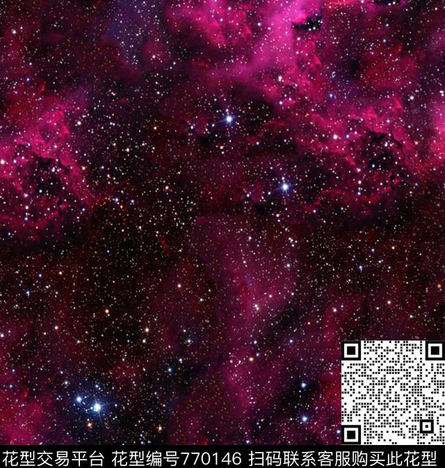 银河星球繁星点点数码印花花型下载（图片编号: 770146） - 瓦栏（Walan）
