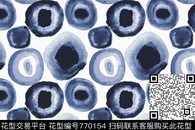 圆圈圆形色块数码印花花型下载（图片编号: 770154） - 瓦栏（Walan）