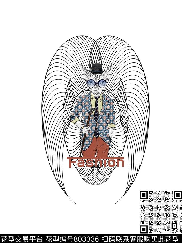 动物商务时尚数码印花花型下载（图片编号: 803336） - 瓦栏（Walan）