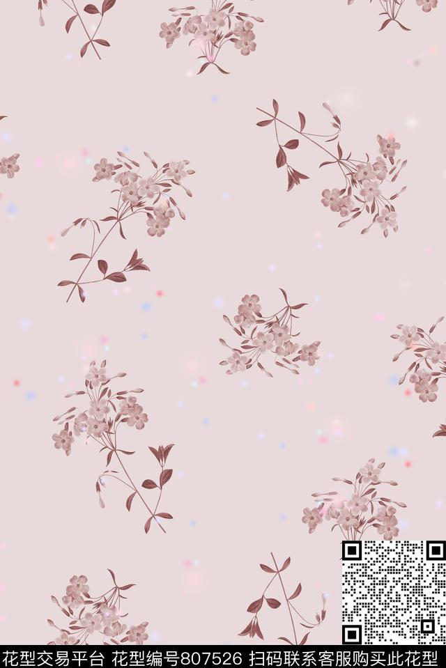 小清新4.jpg - 807526 - 乱花 花朵 花卉 - 数码印花花型 － 女装花型设计 － 瓦栏
