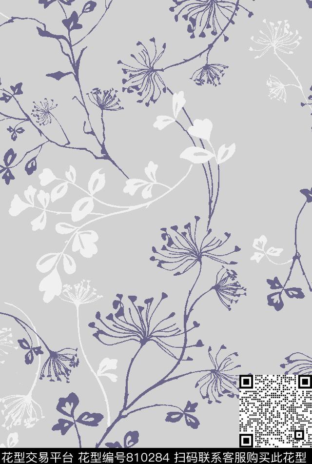 缤纷世界4.bmp - 810284 - 花卉 简约 小花 - 传统印花花型 － 女装花型设计 － 瓦栏