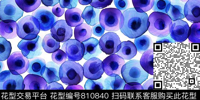 纹理笔触水彩数码印花花型下载（图片编号: 810840） - 瓦栏（Walan）
