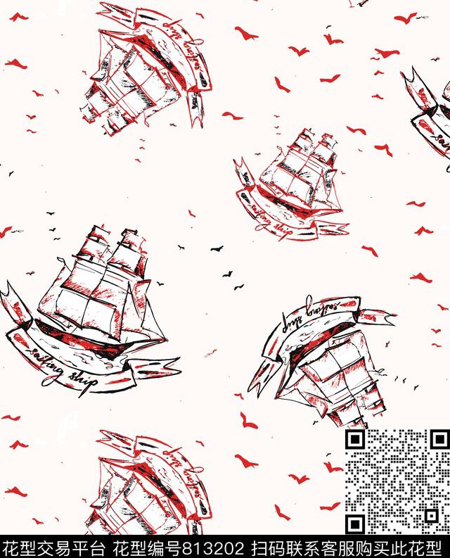 纹理笔触卡通数码印花花型下载（图片编号: 813202） - 瓦栏（Walan）