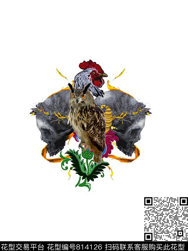 商务时尚动物数码印花花型下载（图片编号: 814126） - 瓦栏（Walan）