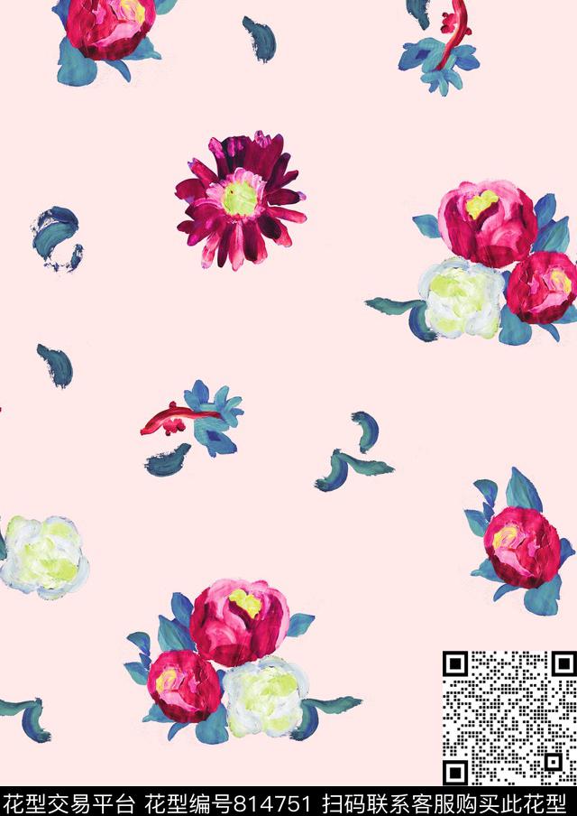 MY1702002.jpg - 814751 - 现代 花朵 花卉 - 数码印花花型 － 女装花型设计 － 瓦栏