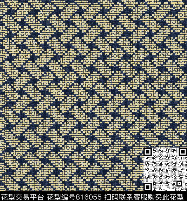 3.tif - 816055 - 解构 纹理 棉麻 - 传统印花花型 － 墙纸花型设计 － 瓦栏
