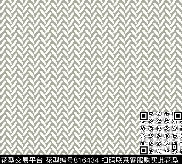 笔触布纹编织传统印花花型下载（图片编号: 816434） - 瓦栏（Walan）