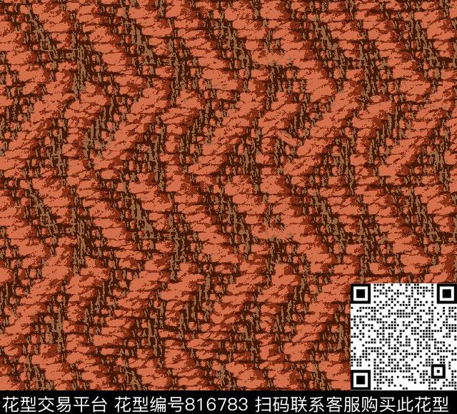 15.tif - 816783 - 笔触 纹理 布纹 - 传统印花花型 － 沙发布花型设计 － 瓦栏