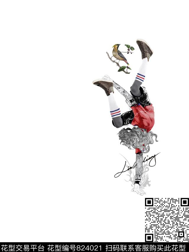 欧式时尚人物数码印花花型下载（图片编号: 824021） - 瓦栏（Walan）