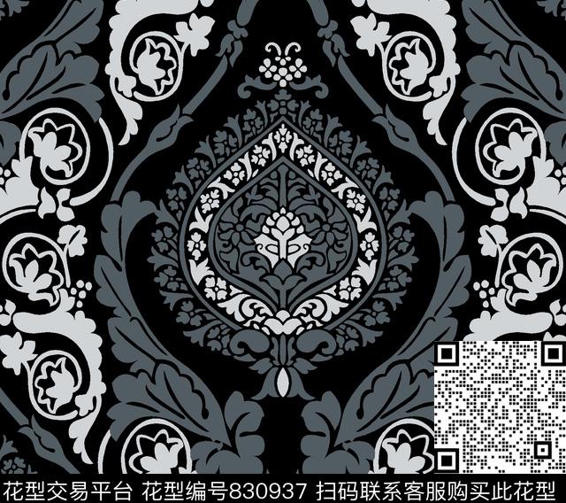 1600 (34).jpg - 830937 - 古典 花卉 大马士革 - 传统印花花型 － 窗帘花型设计 － 瓦栏