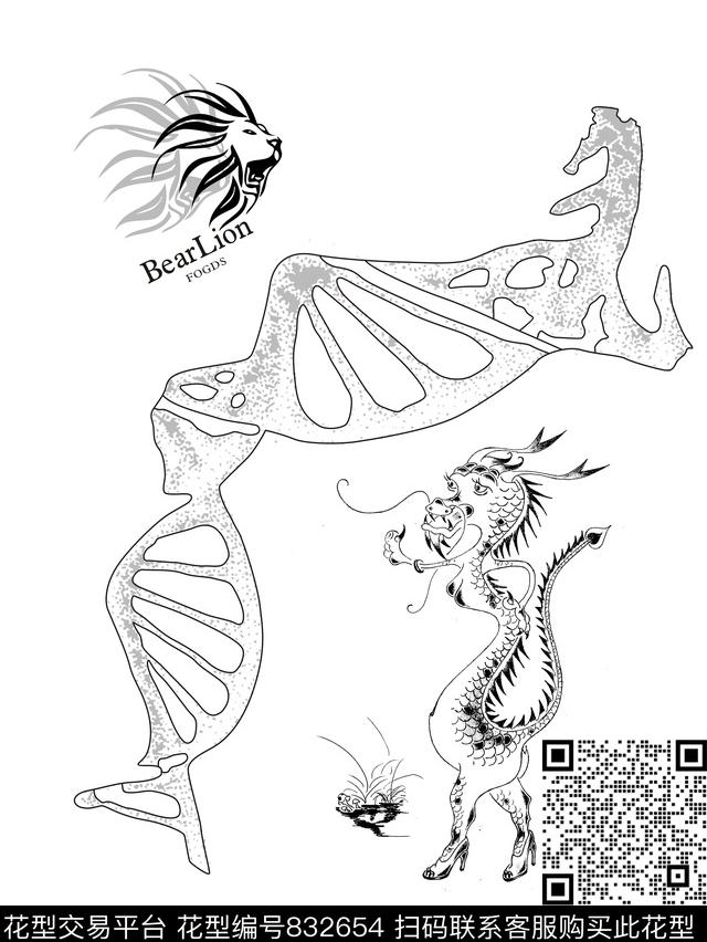 动物欧式时尚传统印花花型下载（图片编号: 832654） - 瓦栏（Walan）
