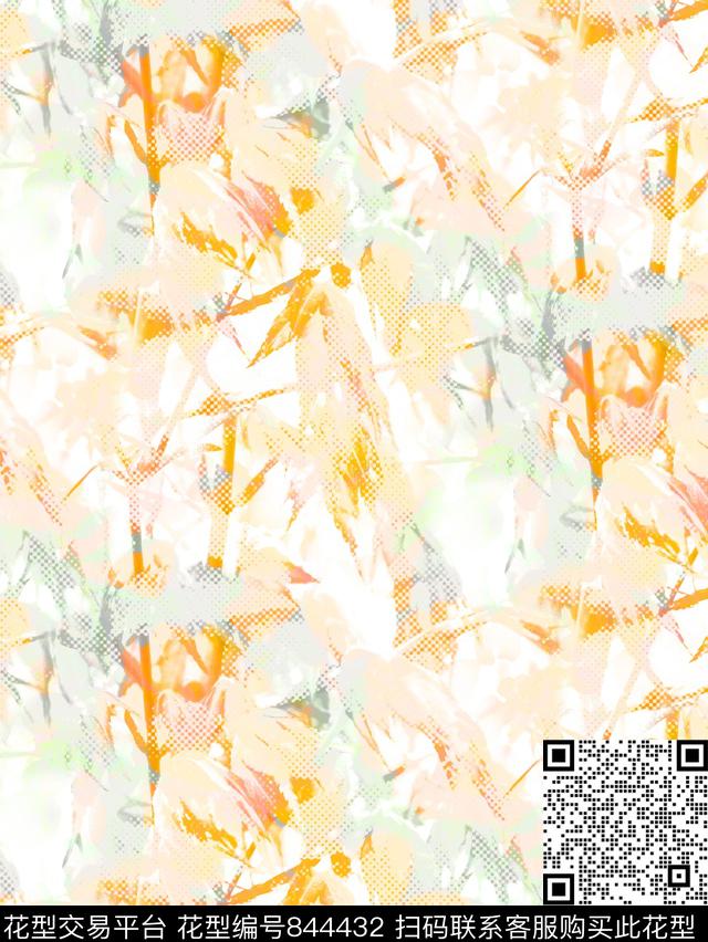 《墙纸1》2400-1800.jpg - 844432 - 纹理 树皮 植物 - 数码印花花型 － 墙纸花型设计 － 瓦栏