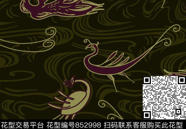 1500- (7).tif - 852998 - 花鸟 花卉 手绘 - 数码印花花型 － 窗帘花型设计 － 瓦栏