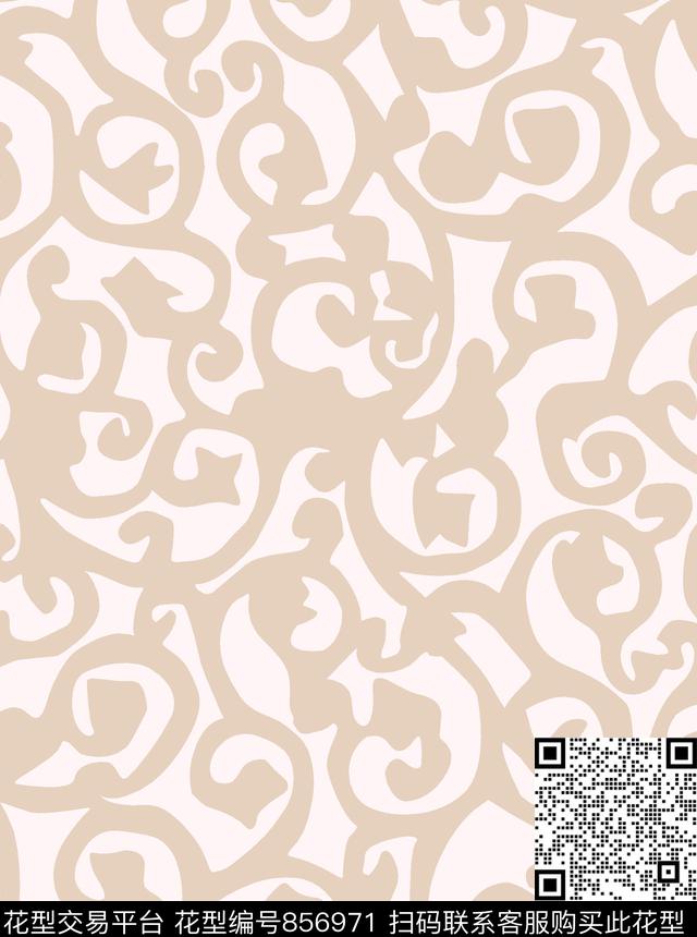 WN005.jpg - 856971 - 欧式花纹 花纹 底纹 - 数码印花花型 － 沙发布花型设计 － 瓦栏