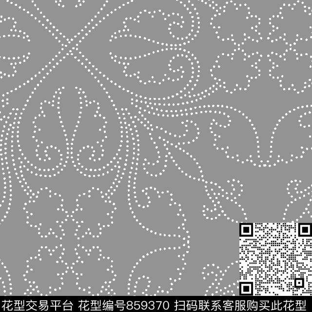 01.tif - 859370 - 纹理 小方块 黑白灰 - 数码印花花型 － 女装花型设计 － 瓦栏