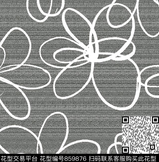 28054_Scribble-v1.tif - 859876 - 几何 波点 - 传统印花花型 － 女装花型设计 － 瓦栏