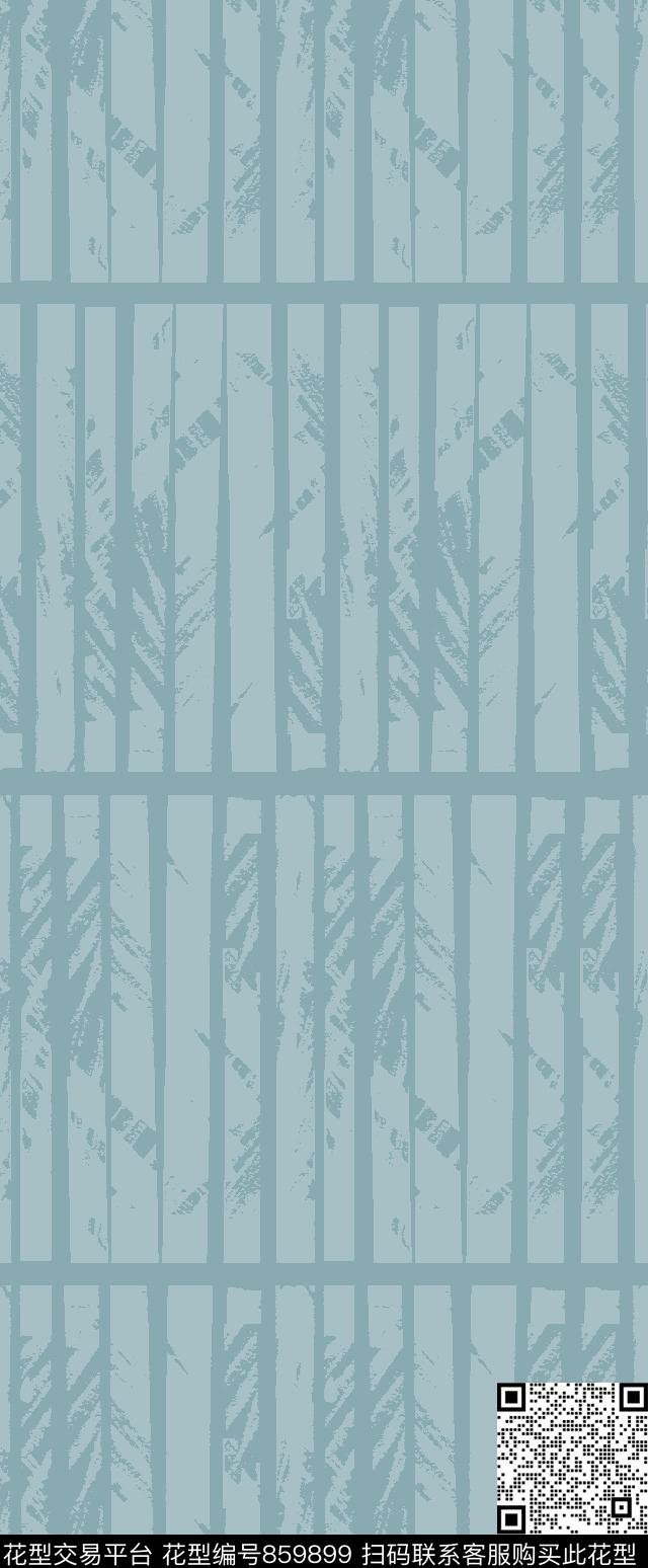 Leaves_Reverse_Rpt_Blue.tif - 859899 - 几何 波点 - 传统印花花型 － 窗帘花型设计 － 瓦栏