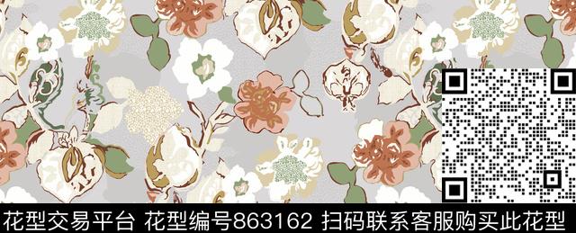 1.jpg - 863162 - 花瓣 花卉 欧式 - 传统印花花型 － 窗帘花型设计 － 瓦栏