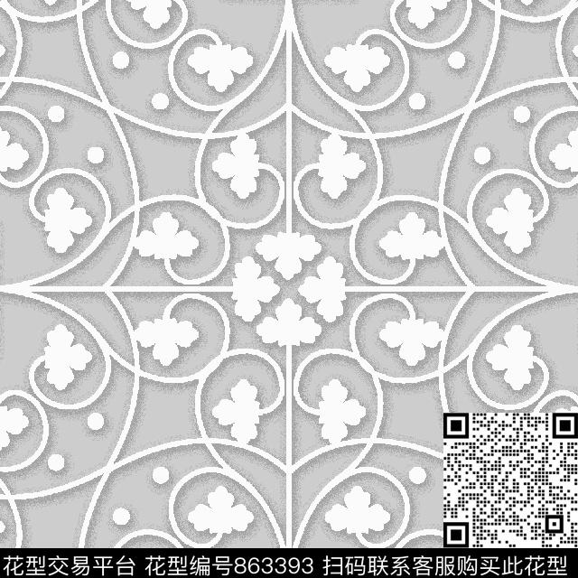 66515_tile -v3A.tif - 863393 - 线条 条纹 波浪纹 - 传统印花花型 － 窗帘花型设计 － 瓦栏