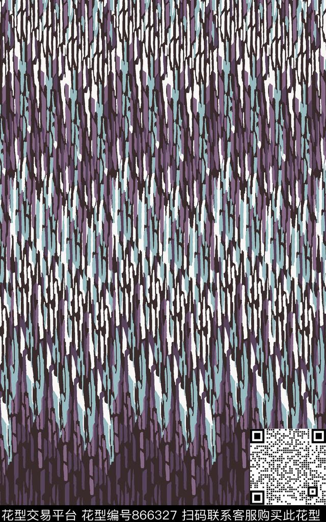 彩色的雨点.jpg - 866327 - 交织 泼墨 笔刷 - 数码印花花型 － 长巾花型设计 － 瓦栏
