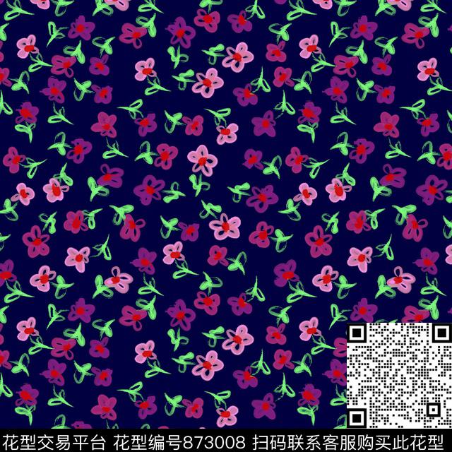 10-0110.jpg - 873008 - 趣味 花卉 花朵 - 传统印花花型 － 女装花型设计 － 瓦栏