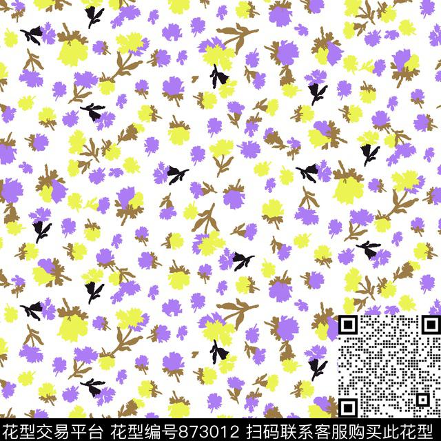 10-0112.jpg - 873012 - 趣味 花卉 花朵 - 传统印花花型 － 女装花型设计 － 瓦栏