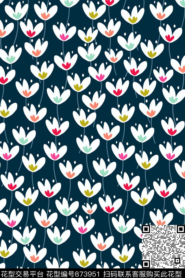 MY-1.jpg - 873951 - 花卉 衬衫 时尚 - 传统印花花型 － 女装花型设计 － 瓦栏