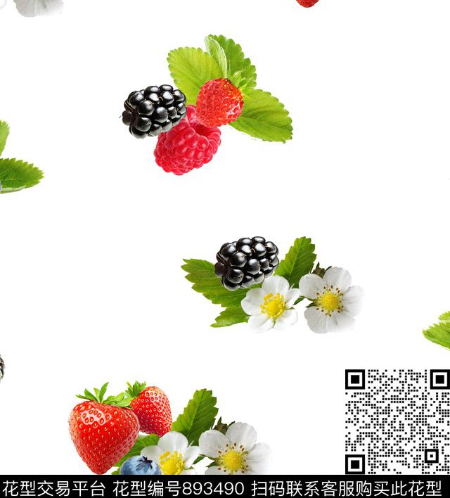 HA003-OK.jpg - 893490 - 花朵 花卉 草莓 - 数码印花花型 － 童装花型设计 － 瓦栏