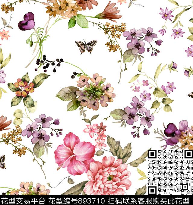HA001.jpg - 893710 - 大花 花卉 花朵 - 数码印花花型 － 女装花型设计 － 瓦栏