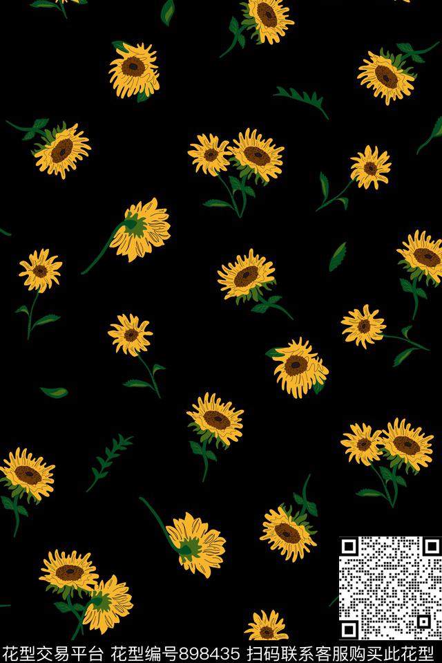 复古小碎花淑女传统印花花型下载（图片编号: 898435） - 瓦栏（Walan）