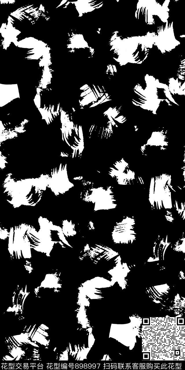 AC170719-4.jpg - 898997 - 几何 黑白 纹理 - 传统印花花型 － 男装花型设计 － 瓦栏