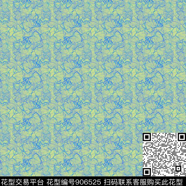 抽象花卉线条花卉抽象传统印花花型下载（图片编号: 906525） - 瓦栏（Walan）