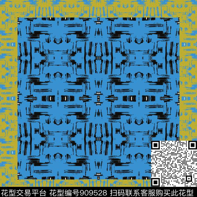 丝巾围巾秀场肌理休闲风传统印花花型下载（图片编号: 909528） - 瓦栏（Walan）
