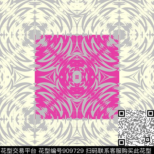 肌理笔触条纹传统印花花型下载（图片编号: 909729） - 瓦栏（Walan）
