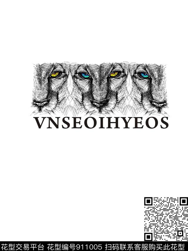 动物创意艺术传统印花花型下载（图片编号: 911005） - 瓦栏（Walan）