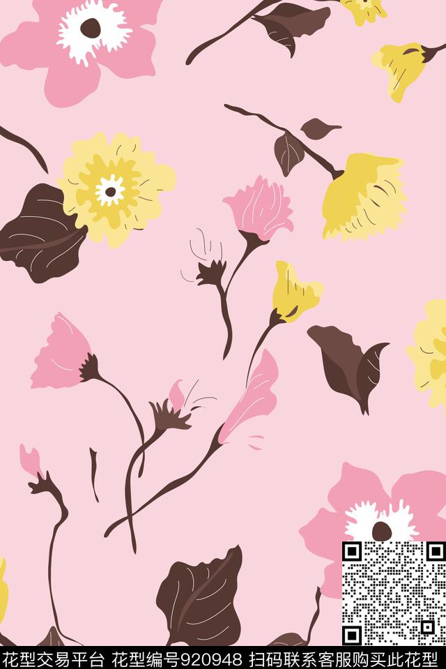 小碎花浪漫甜美淑女优雅传统印花花型下载（图片编号: 920948） - 瓦栏（Walan）