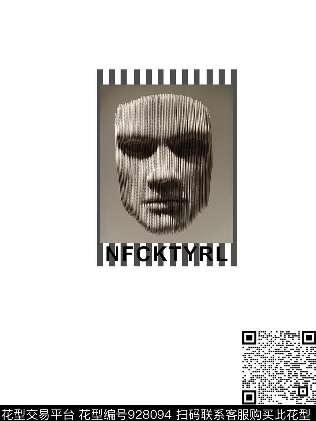 创意艺术人物数码印花花型下载（图片编号: 928094） - 瓦栏（Walan）